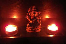 Theelichthouder Ganesha - 25 x 9 x 14 cm