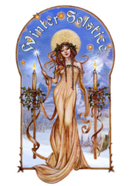 Winter Soltice - Wicca Pagan Kerstkaart van Briar 17.5 x 13,5 cm