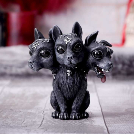 Diabarkus - Fantasie beeld van Cerebus - Driekoppige hond - bewaker van Hades - 10.5 cm hoog