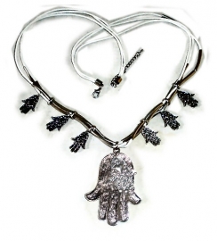 Lange ketting Hamsa / Hand van Fatima 3