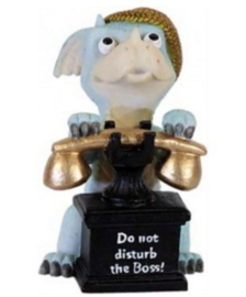 Draak met Telefoon - Do Not Disturb the Boss - 10 cm hoog