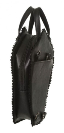 Banned Apparel - Emira Bag - zwarte Gothic doodskist tas met pentagram - 30 x 21 x 8 cm