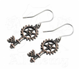 Alchemy Gothic steampunk oorbellen - Clavictraction - 4 cm lang