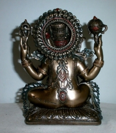 Ganesha design beeld bronskleurig 15 cm hoog