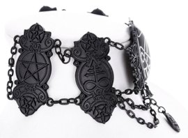 Restyle Gothic Occulte Satanische choker Zegel van Lucifer