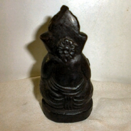 Zwarte resin Ganesh 9 cm
