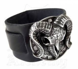 Alchemy UL 13 - leren en pewter armband - Gears Of Aiwass