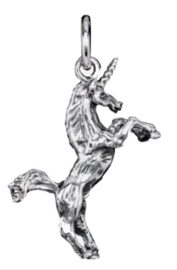 925 Sterling zilveren kettinghanger steigerend eenhoorn - 2.1 cm lang
