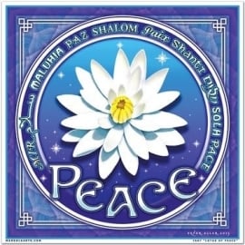 Raamsticker Peace Lotus 18 x 18 cm