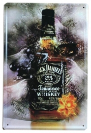 Blikken metalen wandbord Jack Daniel's 7 - 20 x 30 cm