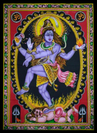Indiase Hindu god wandkleed Shiva Nataraj 40 x 55 cm