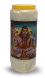 Noveenkaars Zittende Shiva - 6 x 6 x 17 cm