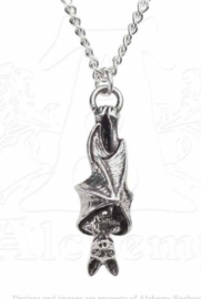 Alchemy Gothic nekketting - Awaiting The Eventide - hangende vleermuis - 4.2 cm