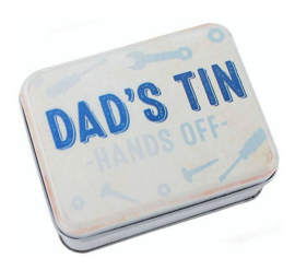 Metalen blik - Dad's tin - Hands off - 9.5 x 6 x 2.5