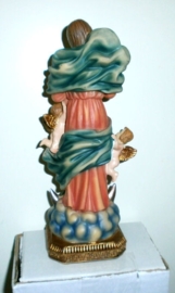 Maria beeld met cherubijn 22 cm hoog
