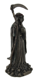 Santa Muerte Magere Hein Dag van de Doden bronskleurig beeld 29 cm hoog