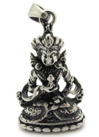 Boedhisattva Boeddhist ketting 316 titanium staal 4 x 2.3 cm