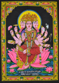 Wandkleed Hindu God Gayatri - c.a. 80 x 110 cm