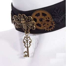 Red Queen's Black Legion choker Steampunk Bee