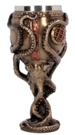 Vessle of the Deep - kelk - Steampunk Octopus Cthulu - 19 cm hoog