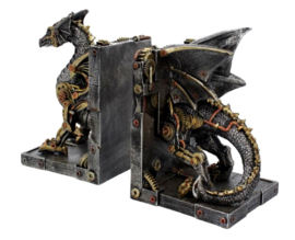 Dracus Machina Steampunk Draak Boekensteunen 27 cm hoog