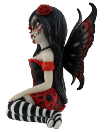 Rosalia - Gothic fee beeld met Dag van de Dood schmink - 10.5 cm hoog