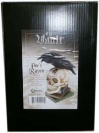 Alchemy of England - Edgar Allan Poe's Raaf op doodskop en boeken - 20 cm hoog