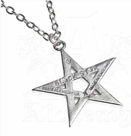 Alchemy Gothic Zwarte Pentagram nekketting - Black Star