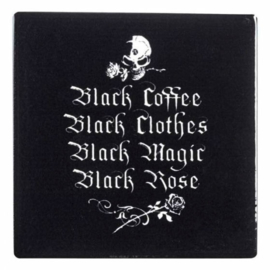 Alchemy of England keramieke onderzetter - Black Coffee - 9.3 x 9.3 cm
