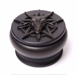 Alchemy England - The Vault - Baphomet doos zwart - 8.5 x 8.5 x 6 cm