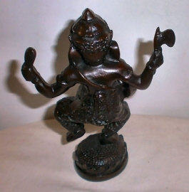 Ganesha dansend donkerbruin 17 cm