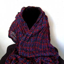 Rood/blauw geruite sjaal