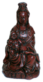 Rode Kinder Quan Yin 12 cm hoog