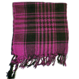 Arafatsjaal / Shemagh / Palestijnse sjaal donker roze zwart