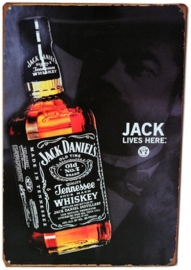 Blikken metalen wandbord Jack Daniel's 2 20 x 30 cm