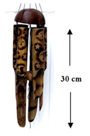 Bamboe windmobiel Zon en Sterren