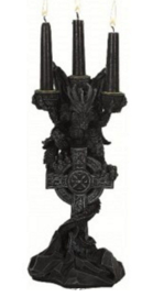 Kandelaar Draak op Keltisch Kruis - 30 cm hoog