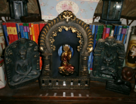 Thaise Boeddha Tempel LED Wierookhouder *backflow* - 28 cm hoog - (beschadigd)