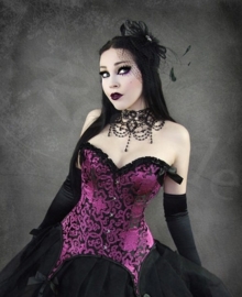 Restyle zwarte Gothic kralen choker Burlesque