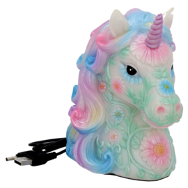 Light of the Rainbow - Eenhoorn usb lamp - 18 cm hoog