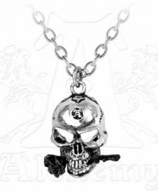 Alchemy Gothic ketting - The Alchemist - doodskop met roos