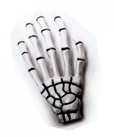 Harajuku skeletale hand haarschuifje wit