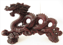 Feng Shui Chinese Draak - rood - 30 cm lang