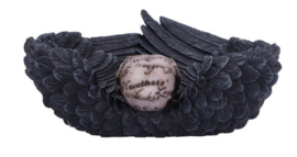 Edgar Allan Poe Raafschedel sieradenschaal asbak 17 cm breed