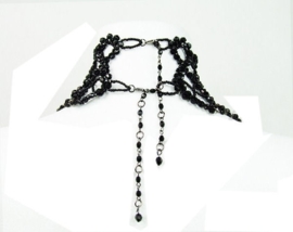 Restyle zwarte Gothic kralen choker Burlesque