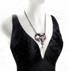 Alchemy Gothic nekketting - Amon Ra - Egyptische doodskop met horens