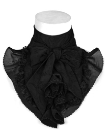 Punk Rave Melissa choker jabot voor mannen of vrouwen zwart