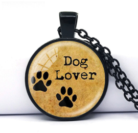 Glazen hanger met ketting Dog Lover Honden liefhebber