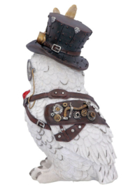 Cogsmith's Owl - Steampunk Uil met Bril en Hoge Hoed - 23.5 cm hoog