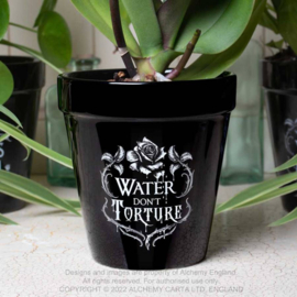 Water don't torture  - keramieke plantenpot - 13.2 cm hoog